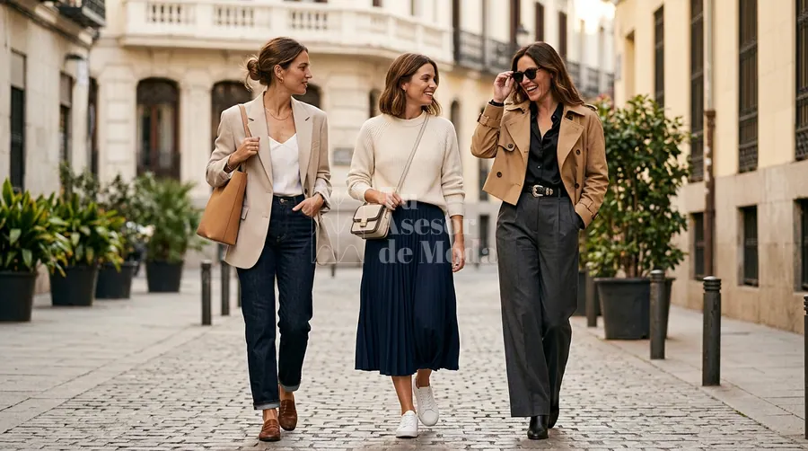ejemplos de looks casual elegante mujer para oficina cena y reuniones