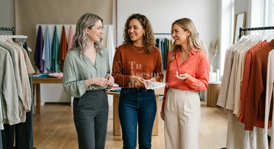 ejemplos de looks aplicando colorimetría personal mujer en ropa y accesorios