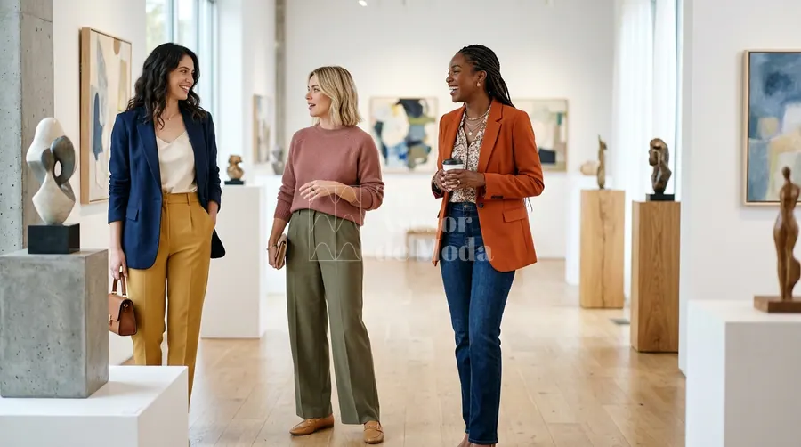 looks femeninos con combinaciones de colores neutros y contrastes suaves