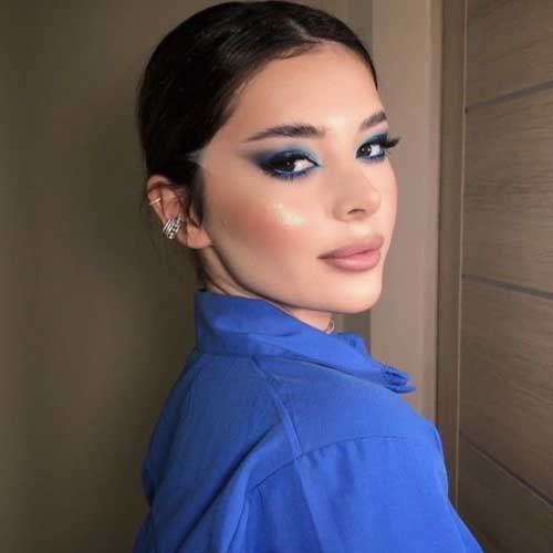 maquillaje-vestido-azul