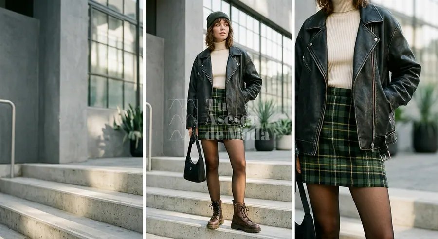 look elegante con falda lápiz de inspiración noventera