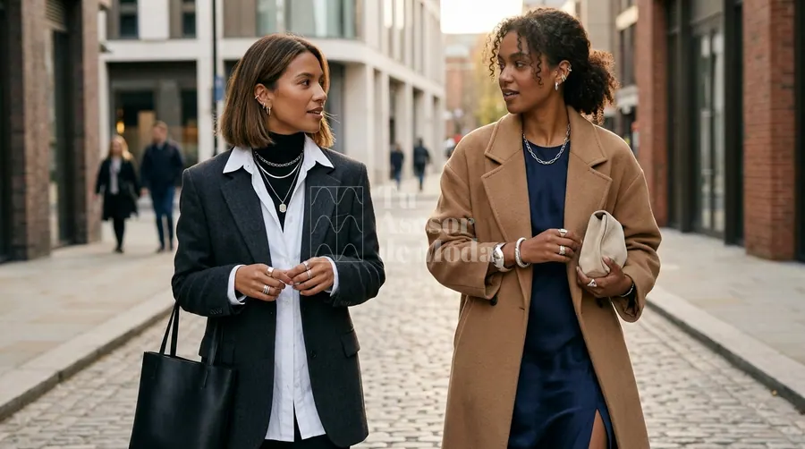 styling con joyas plateadas en looks de día y de noche