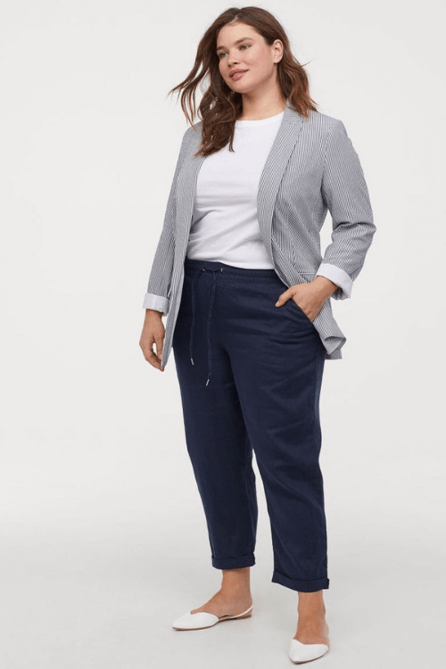 look con pantalones para mujeres gorditas