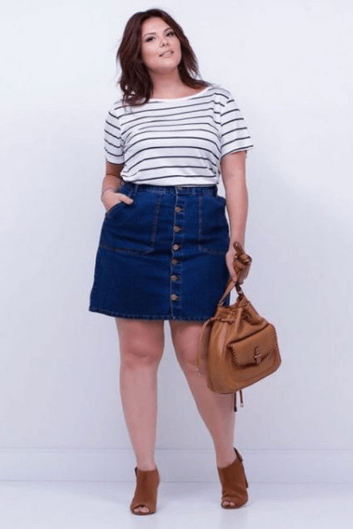 looks con faldas para mujeres gorditas