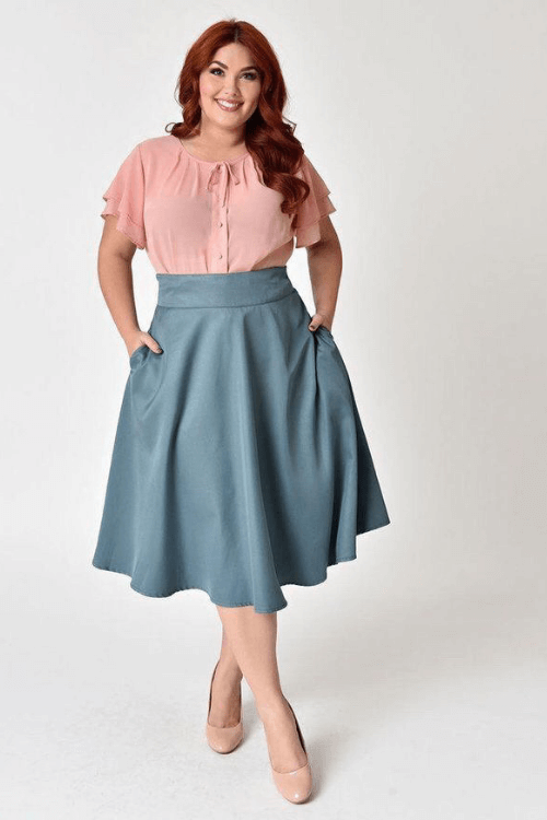 outfit con faldas para mujer gordita