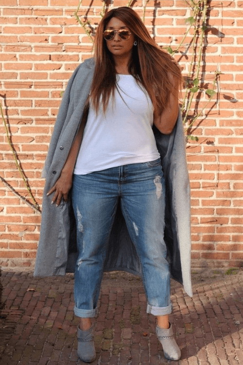 mujeres gorditas jeans outfit
