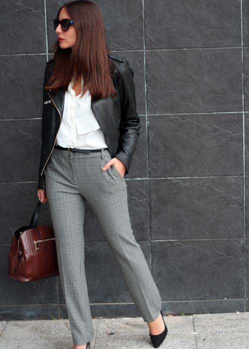 OUTFIT PANTALÓN GRIS, combinar, LOOKS【 2023