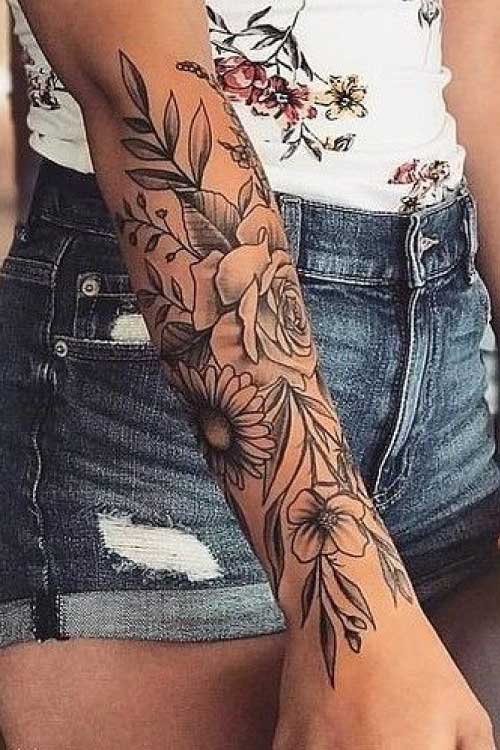 imagenes-tatuajes-mujer-brazo-flores