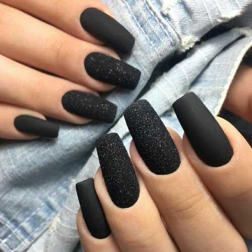 UÑAS PARA VESTIDO NEGRO, color, acrílico, Dorado, Plata 2023