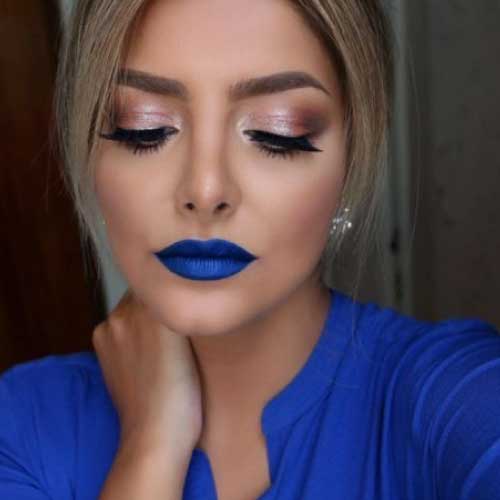 color-labios-vestido-azul